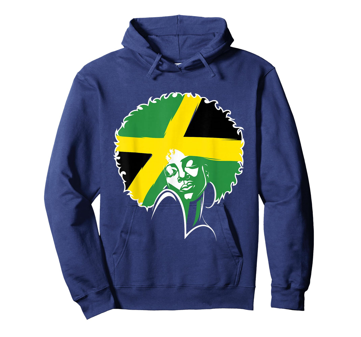Afro Hair Jamaican Flag Shirt Women Black Melanin Jamaica T-Shirt