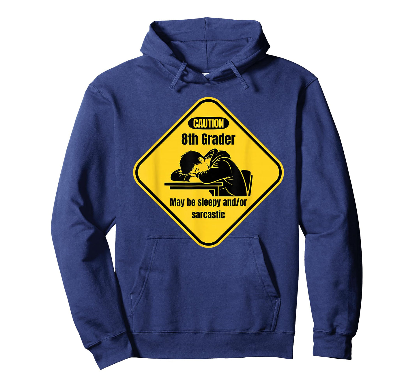 Funny Eighth Grade Caution Sign Sarcastic Teen Humor T-Shirt