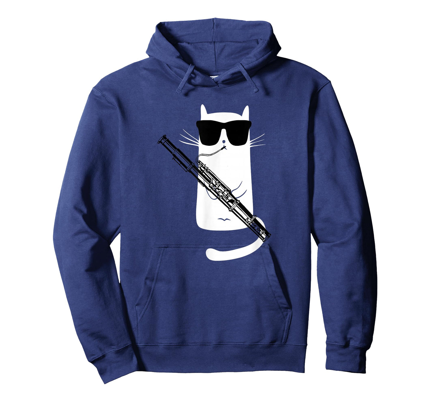 Funny Cat Wearing Sunglasses Playing Bassoon T-Shirt