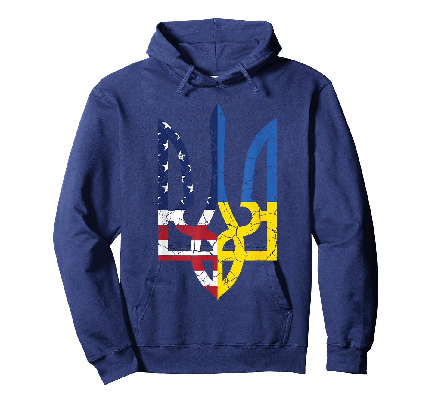 Ukrainian American Flag Symbol Love Support US Ukraine Gift T-Shirt