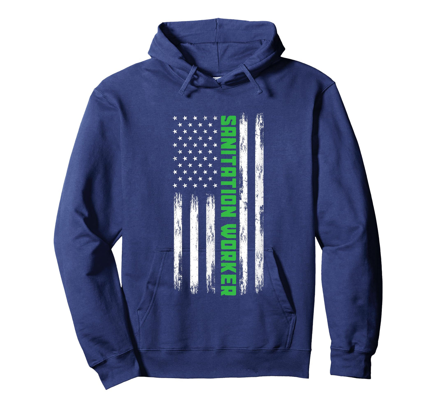 Sanitation Worker American Flag Funny Street Cleaner T-Shirt for Women Men
