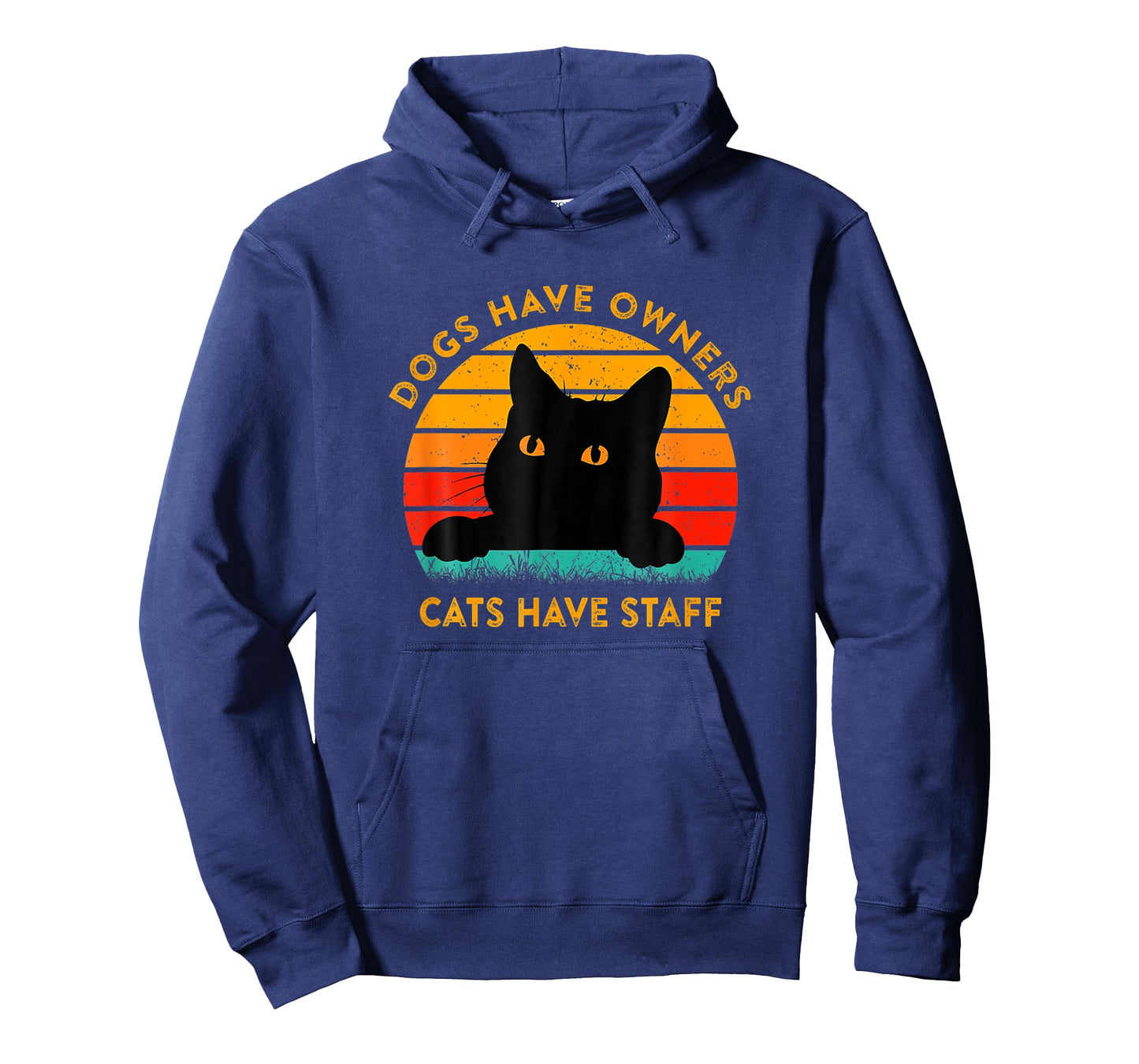 Funny Cat Quote Dogs Have Owners Cats Have Staff Retro Meme T-Shirt