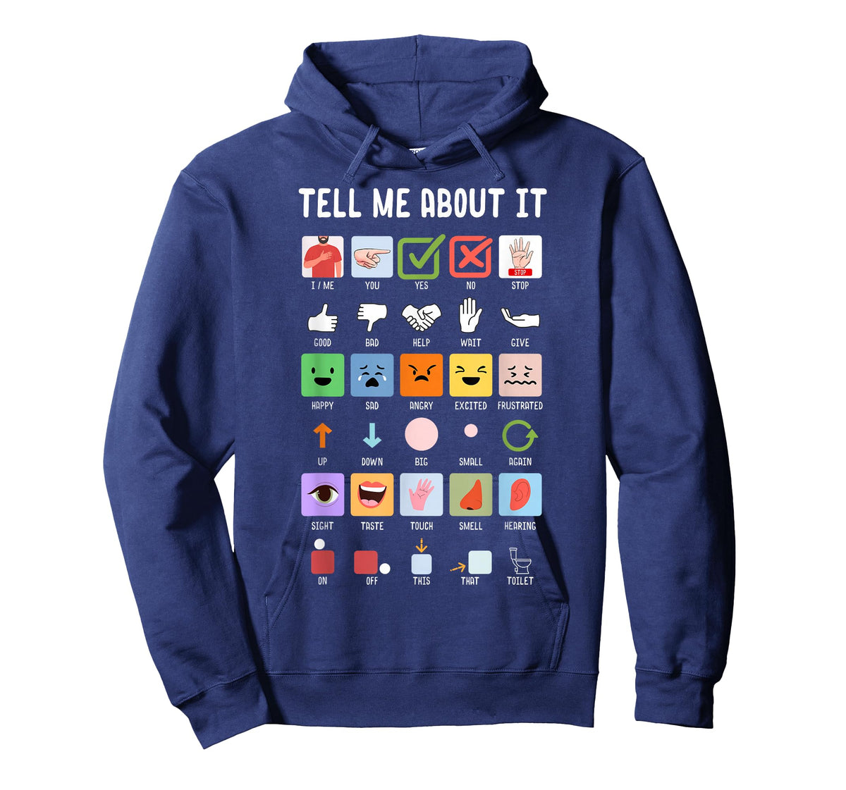 Tell Me About It Speech Language Pathology AAC Sped Teacher T-Shirt