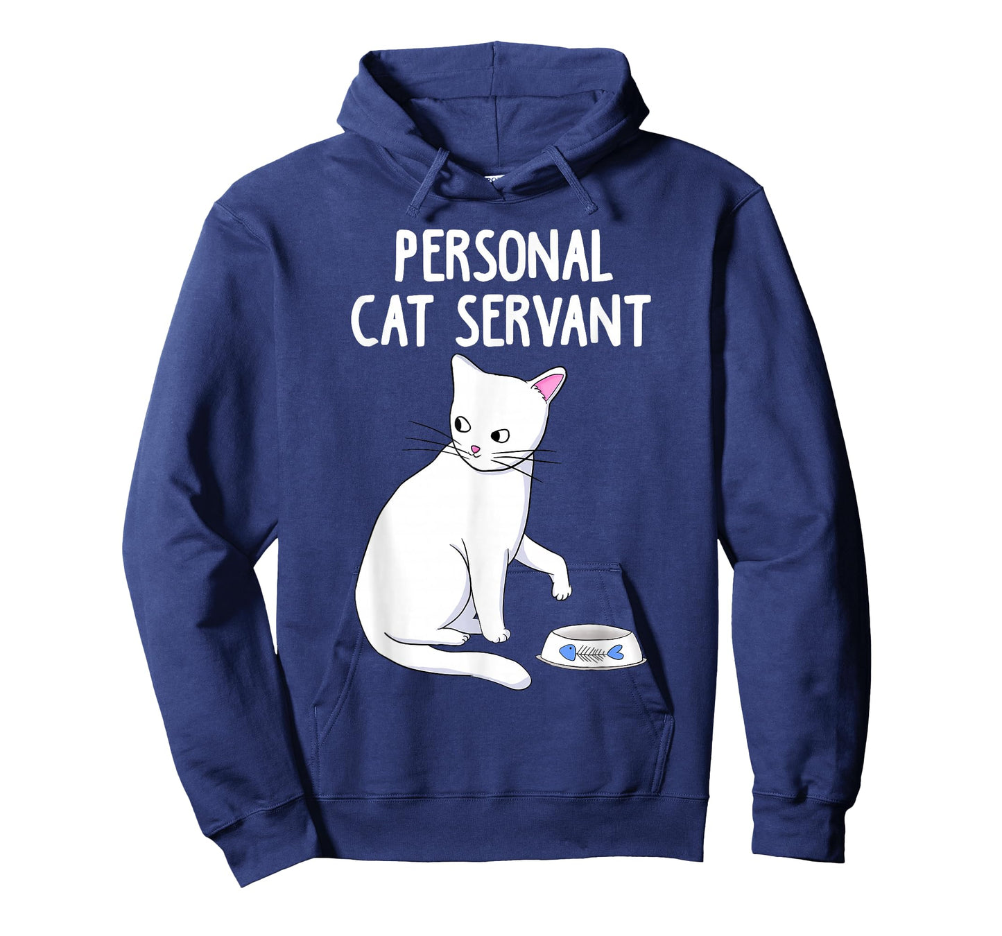 Personal Cat Servant white Cat Funny Cute Kitten Lover Gift T-Shirt