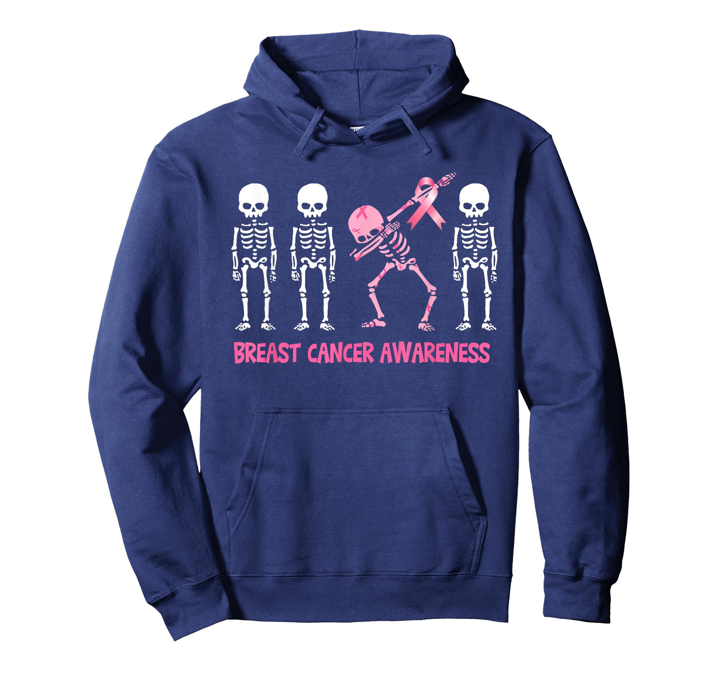 Dabbing Skeleton Pink Ribbon Breast Cancer Halloween T-Shirt