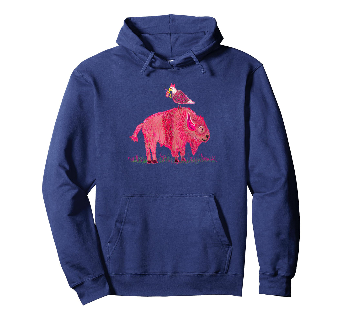 Pink Pussy Cat Hat Bald Eagle and Buffalo T Shirt