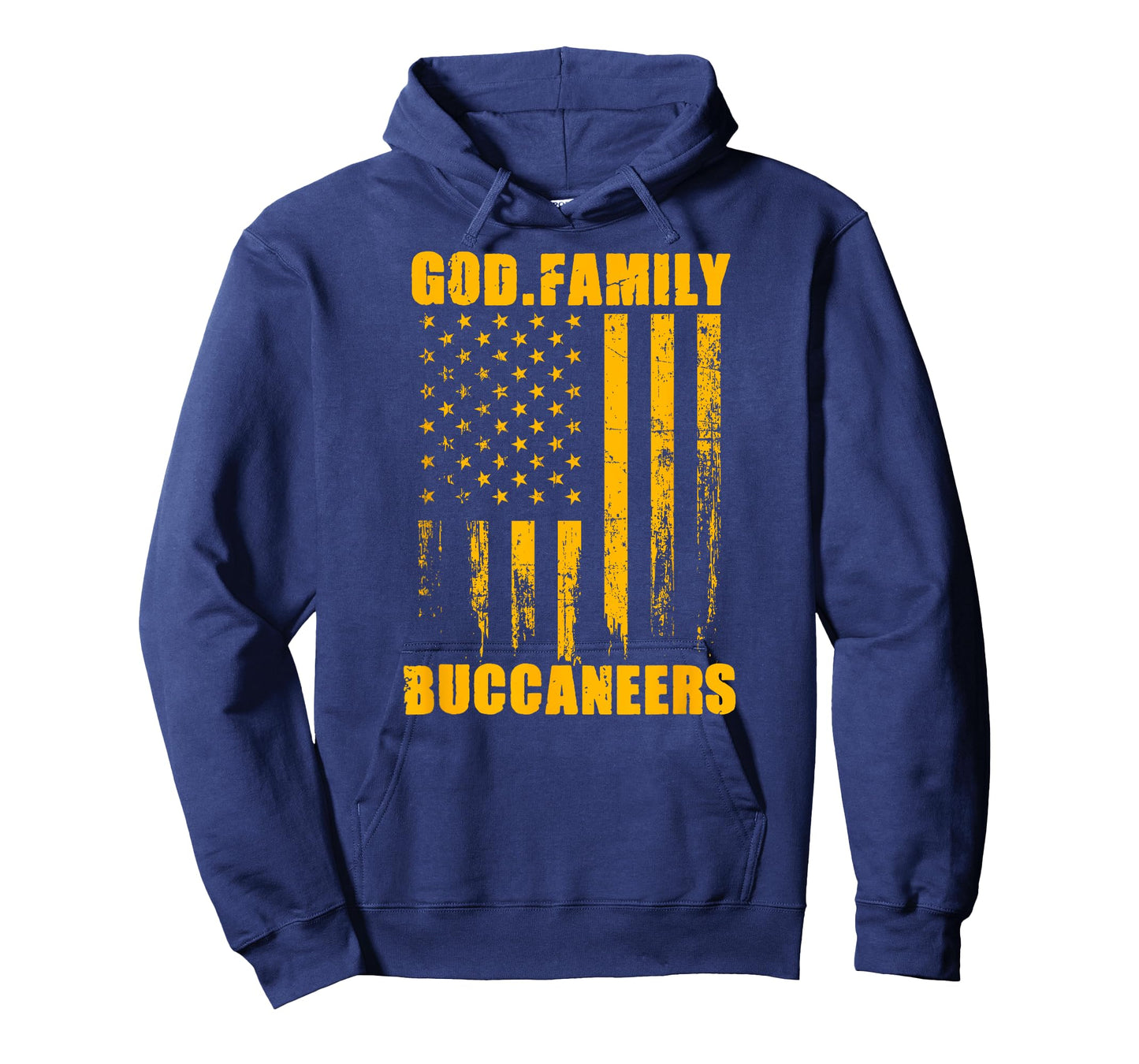 Kingston Buccaneers God. Family. Vintage USA Flag T-Shirt