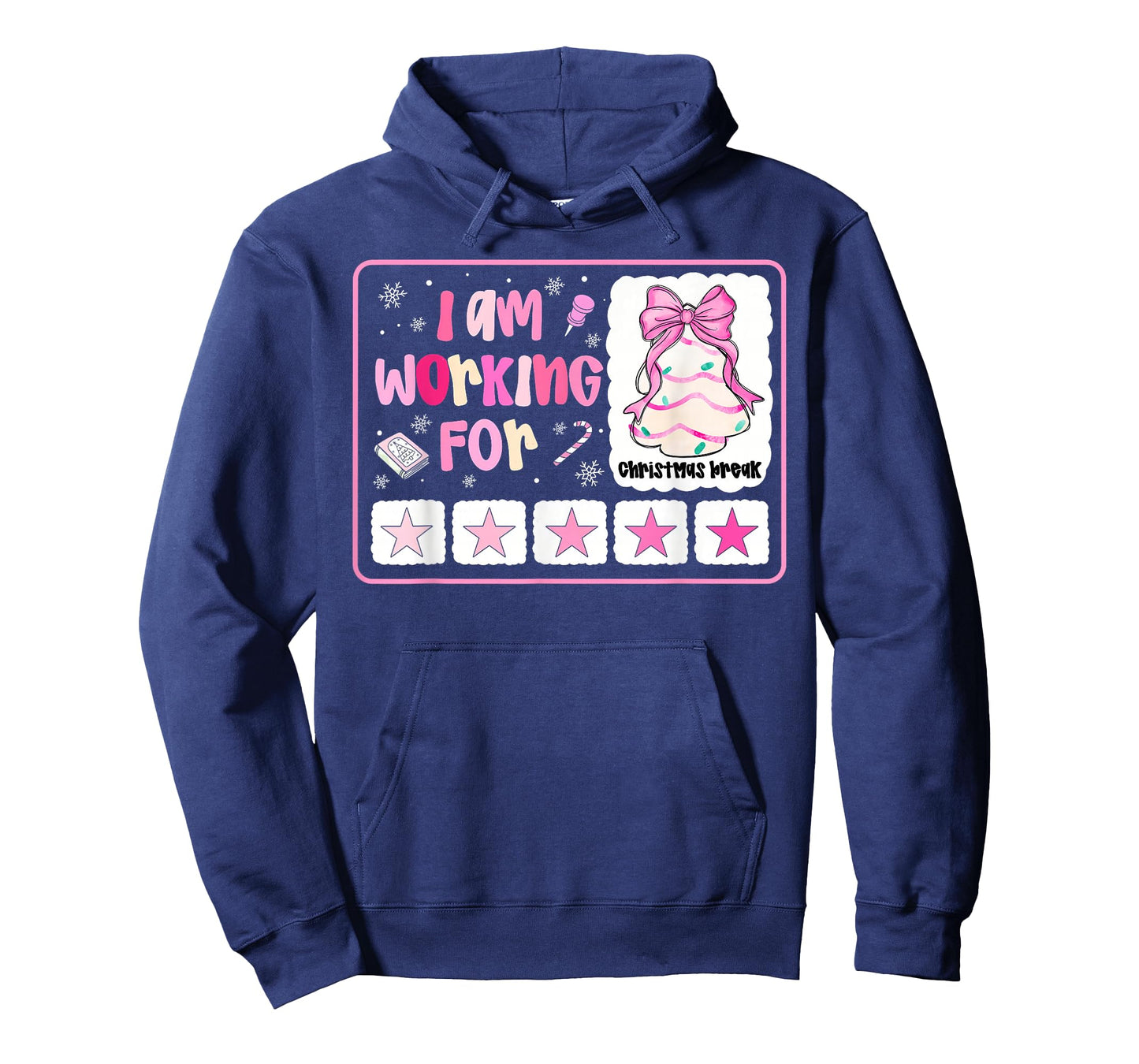 I'm Working for Christmas Break 5 Stars Christmas Teacher T-Shirt