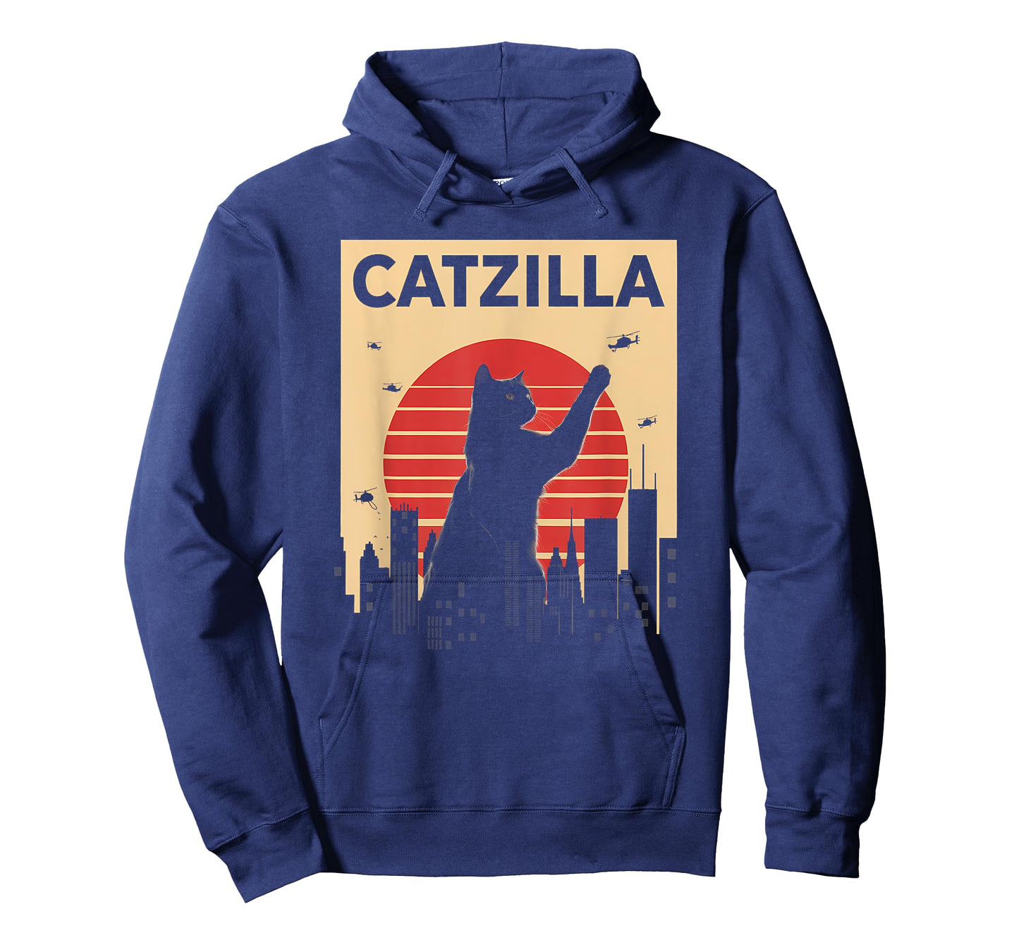 Vintage Catzilla tee - Funny Kitten and Cat T-Shirt for Men Women Kids
