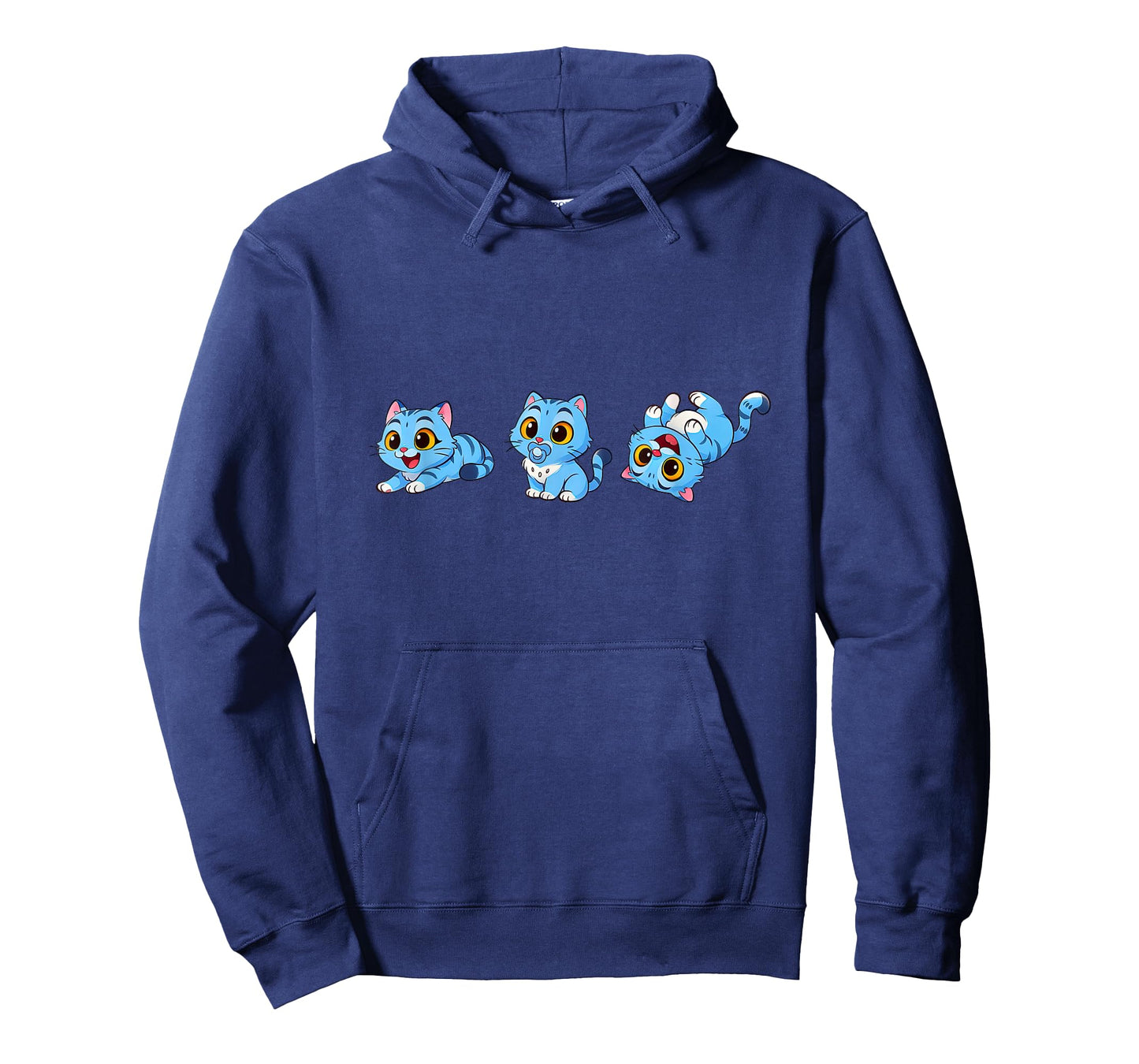 Cute k-pop Blue Tigers Playing Funny Cartoon Graphic Design T-Shirt