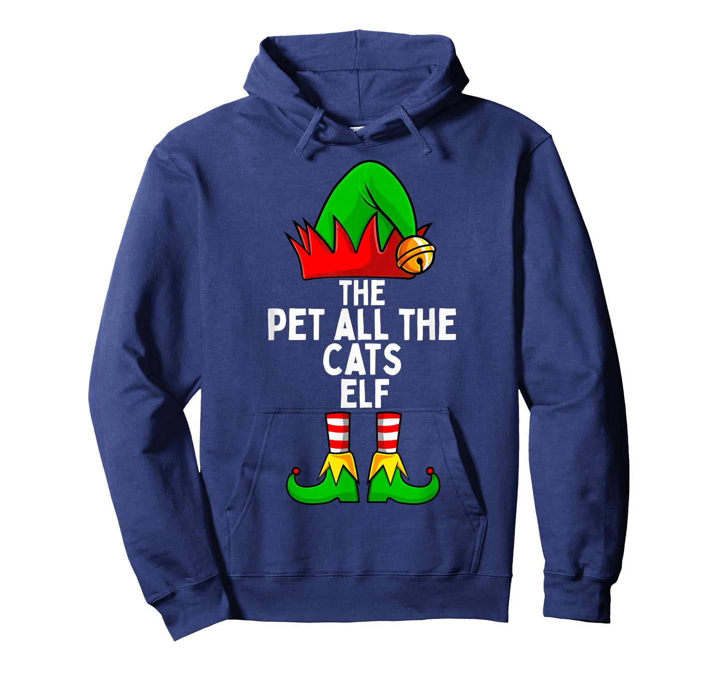 Pet All the Cats Elf Matching Family Christmas T-Shirt