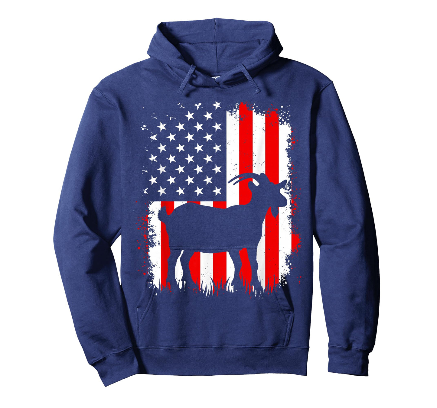 Goat USA American Flag 4th of July Patriotic Silhouette T-Shirt