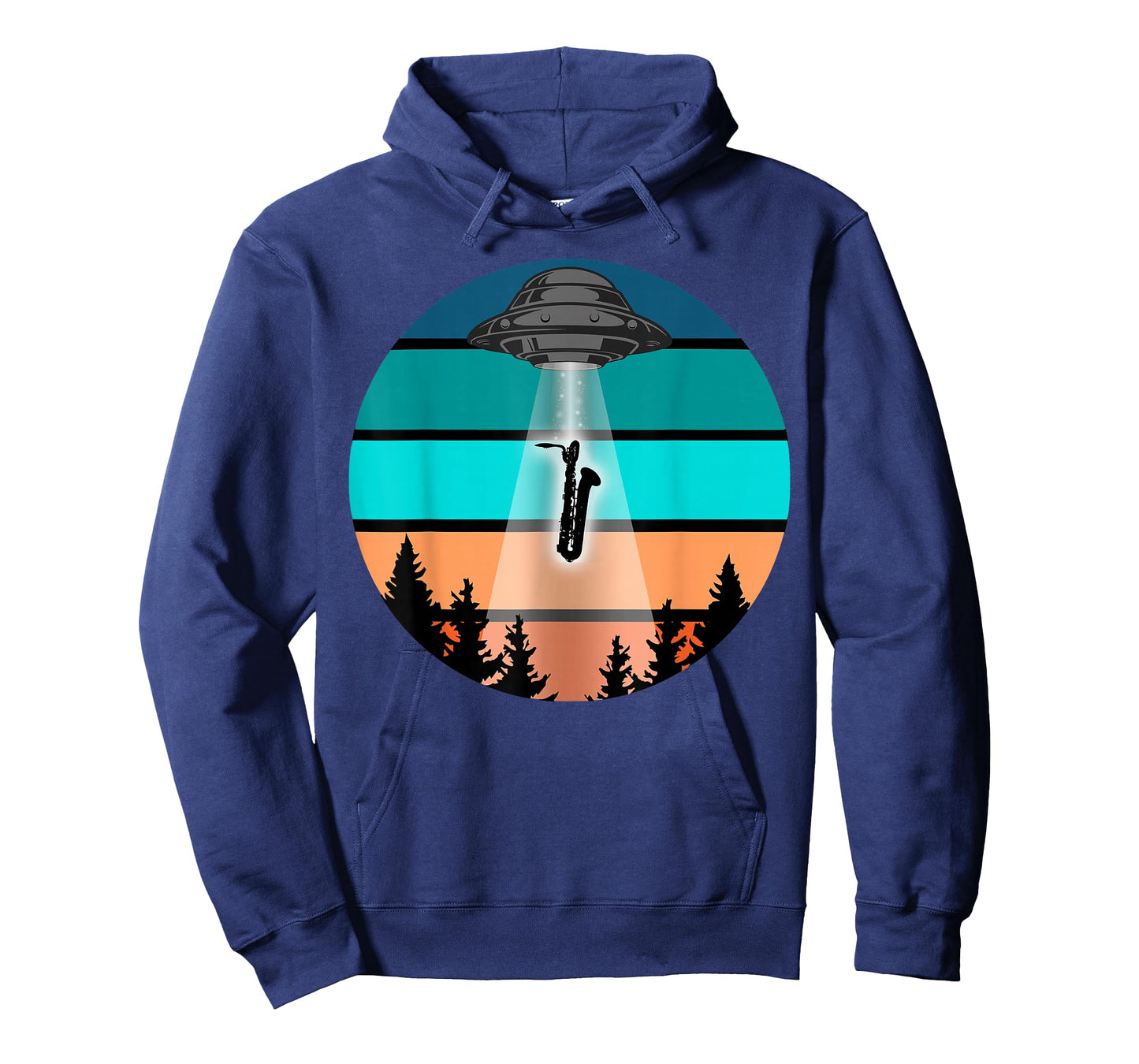 Funny UFO Baritone Saxophone | Jazz Bari Sax Alien Spaceship T-Shirt