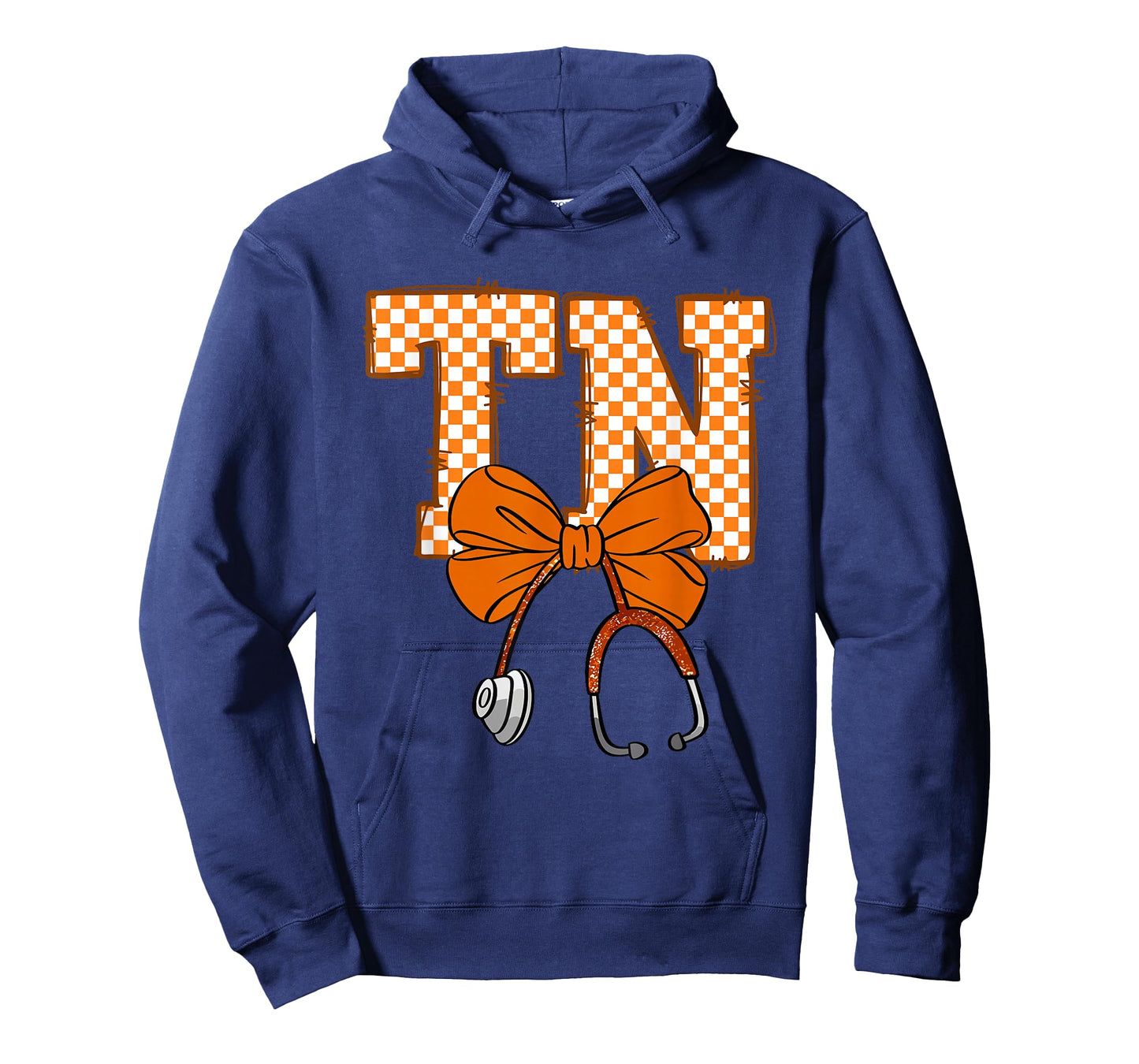Coquette Tennessee Stethoscope Bow Checkered Tennessee Nurse T-Shirt
