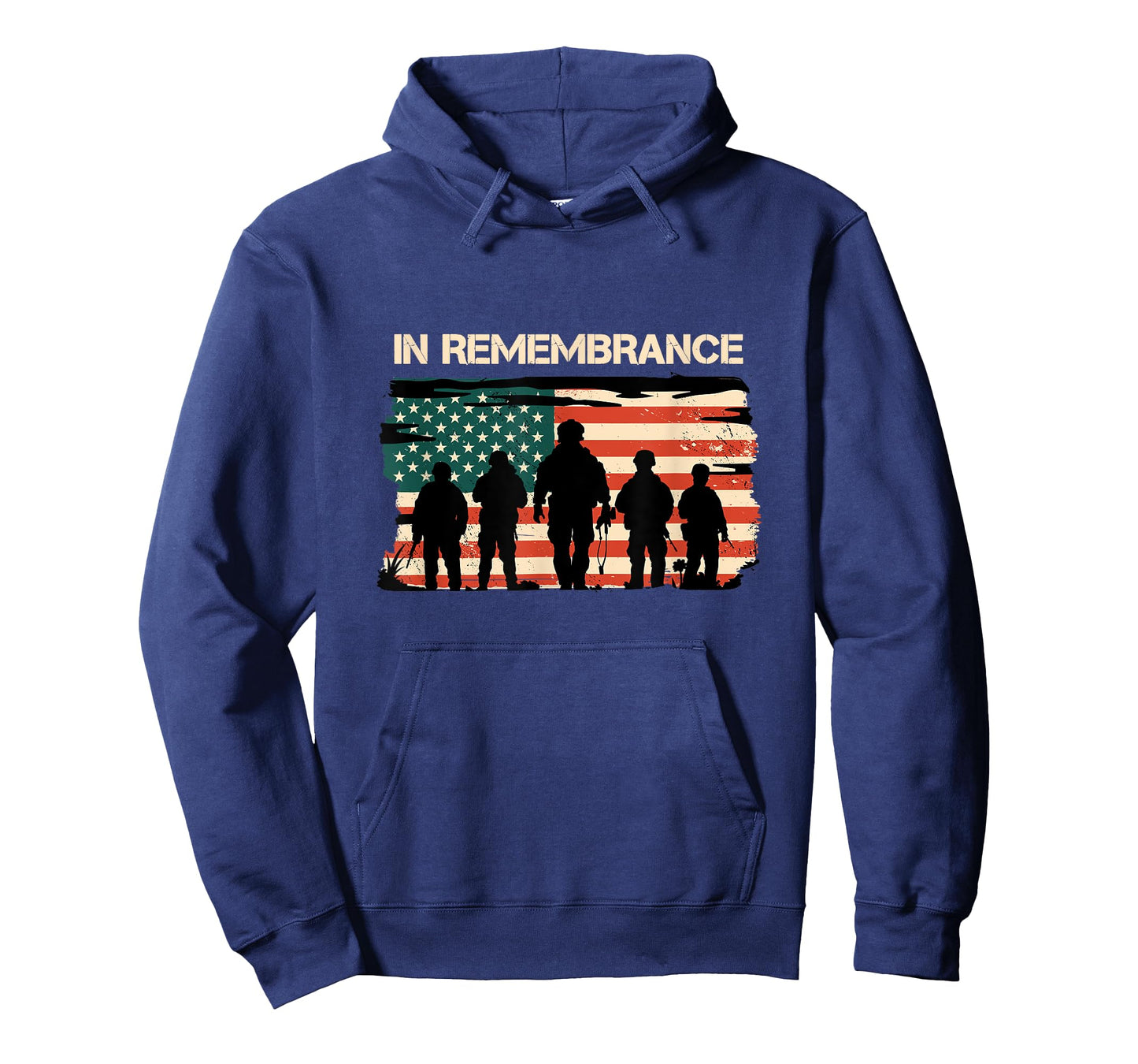 In Remembrance American Flag USA Veterans Day T-Shirt for Women Men