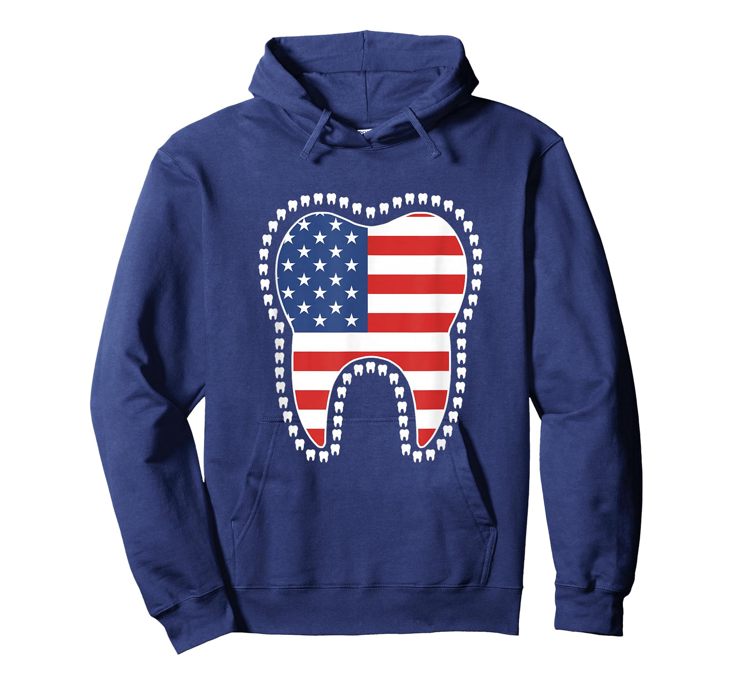 Patriotic Dentist American Flag Tooth Dental 4th Of July USA T-Shirt
