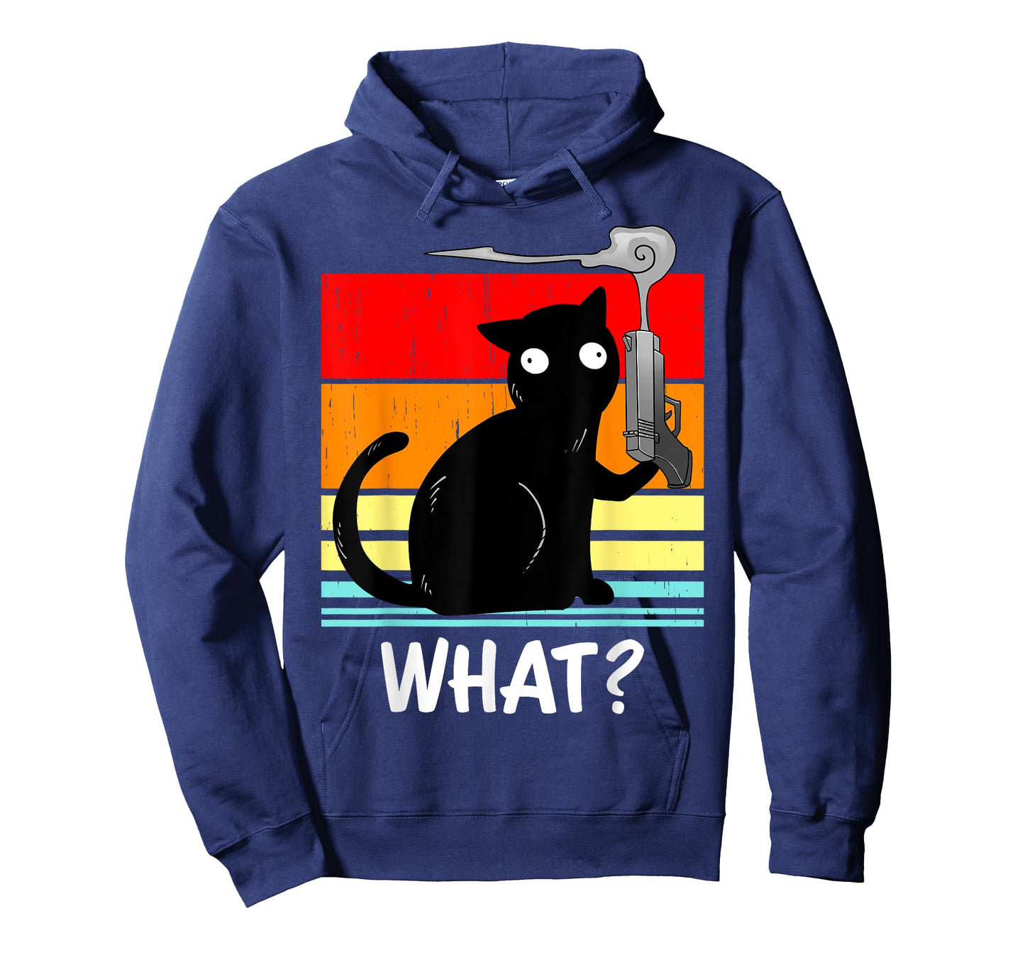 Cat What? Murderous Black Cat With Gun Halloween Costume T-Shirt