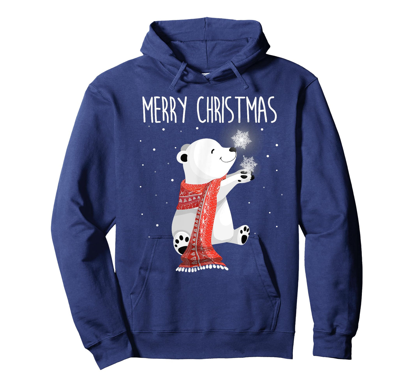 Cute Polar Bear Scarf Merry Christmas Xmas Holidays Gift Tee T-Shirt