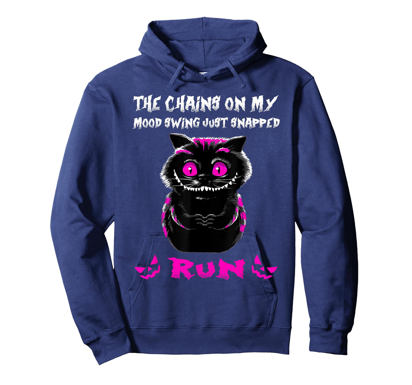 The Chains On My Mood Swing Just Snapped Creepy Cat Smiling T-Shirt for Men Women
