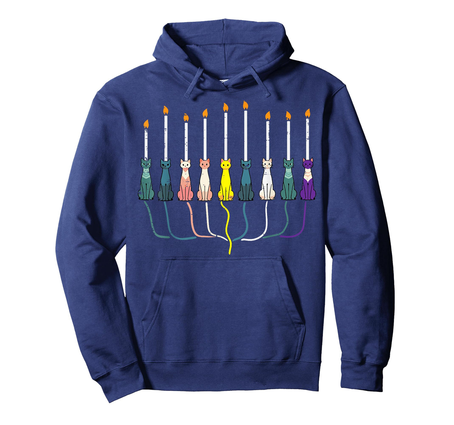 Hanukkah Menorah Cats Chanukkah Jewish Women Girls Kids Men T-Shirt