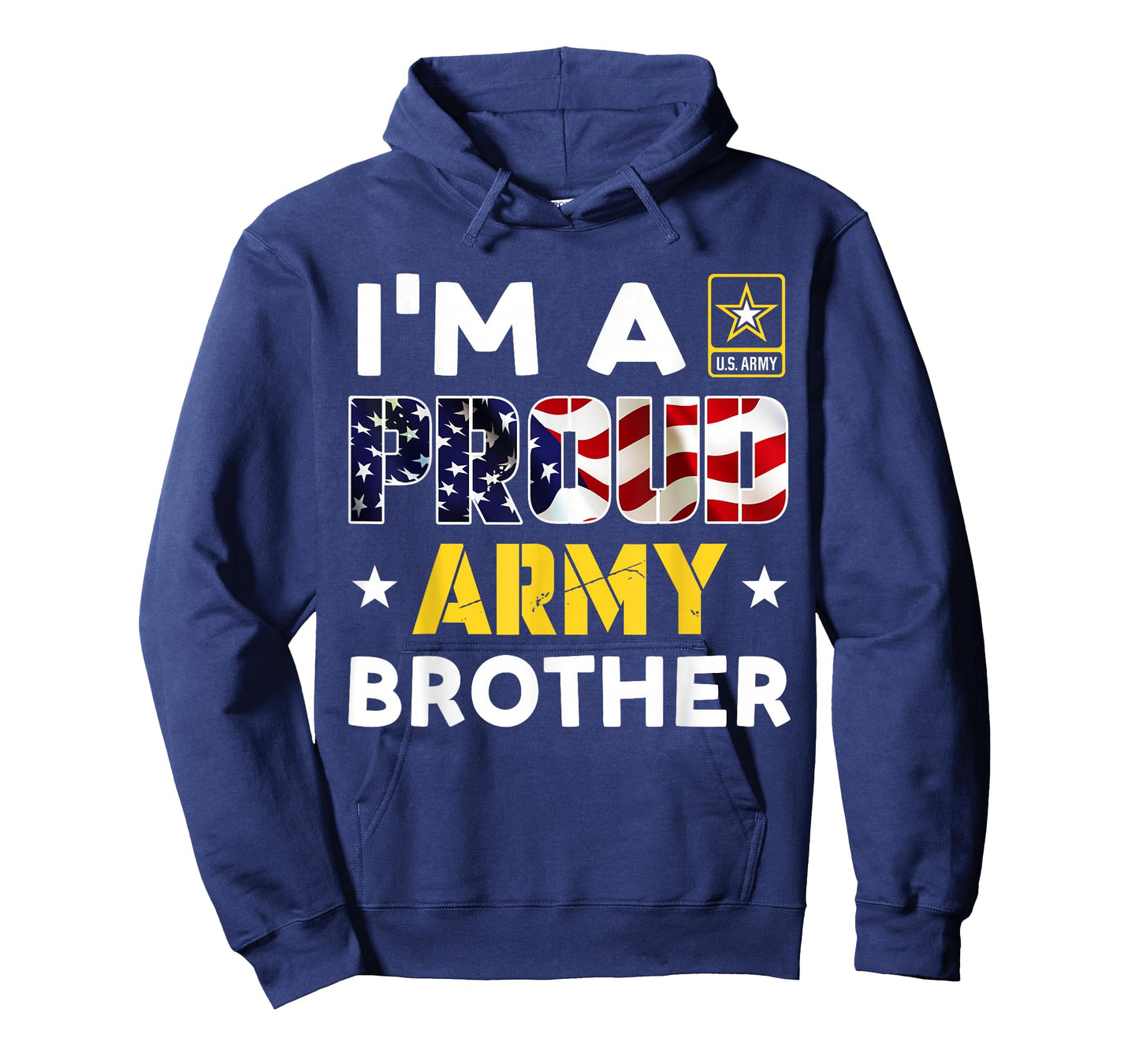 I'm a Proud Army BROTHER USA American Flag Family Solider T-Shirt