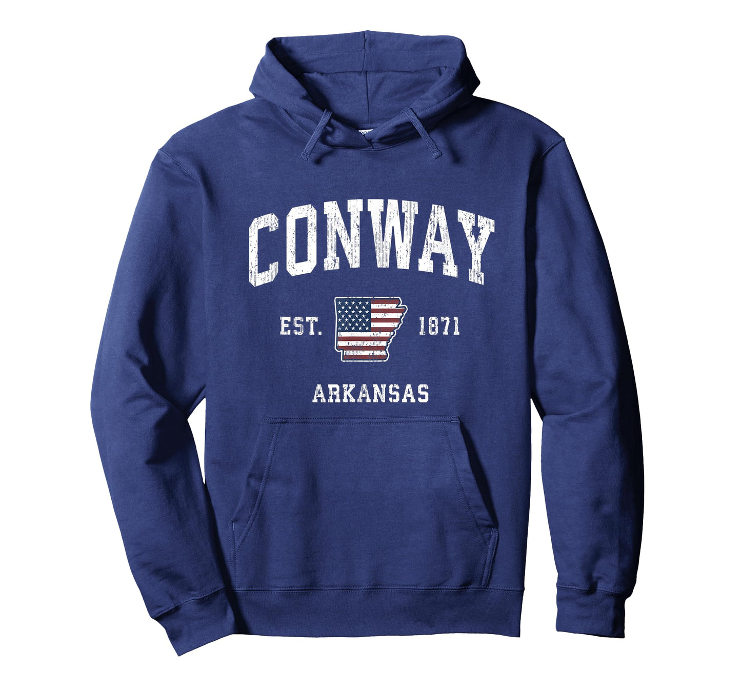 Conway Arkansas AR Vintage American Flag Sports Design Women Kids Men T-Shirt
