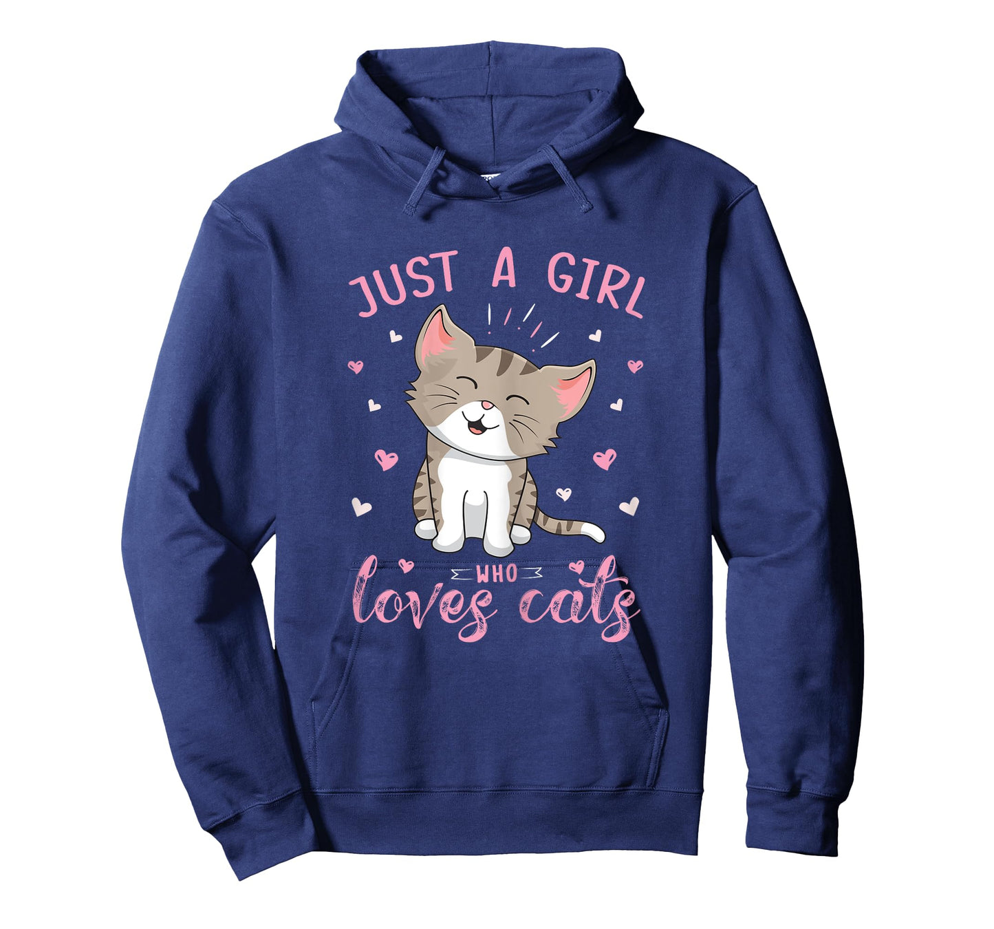 Just A Girl Who Loves Cats Design Cute Cat Lover Girls Kids T-Shirt