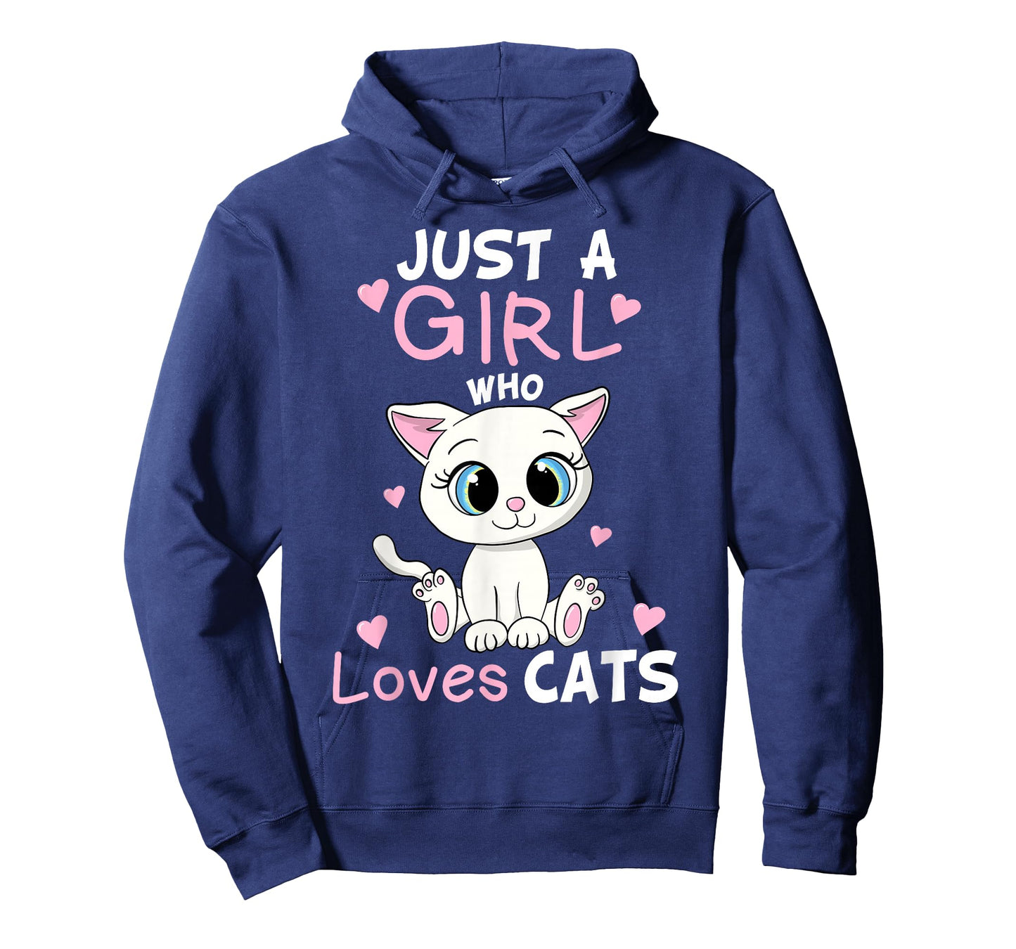 Just A Girl Who Loves Cats Funny Cute Kitten Lover Cat Gift T-Shirt Small