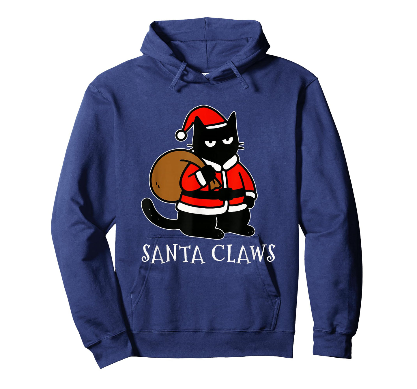 Funny Black Cat Santa Claws Christmas Kitty Xmas Cat Lovers T-Shirt
