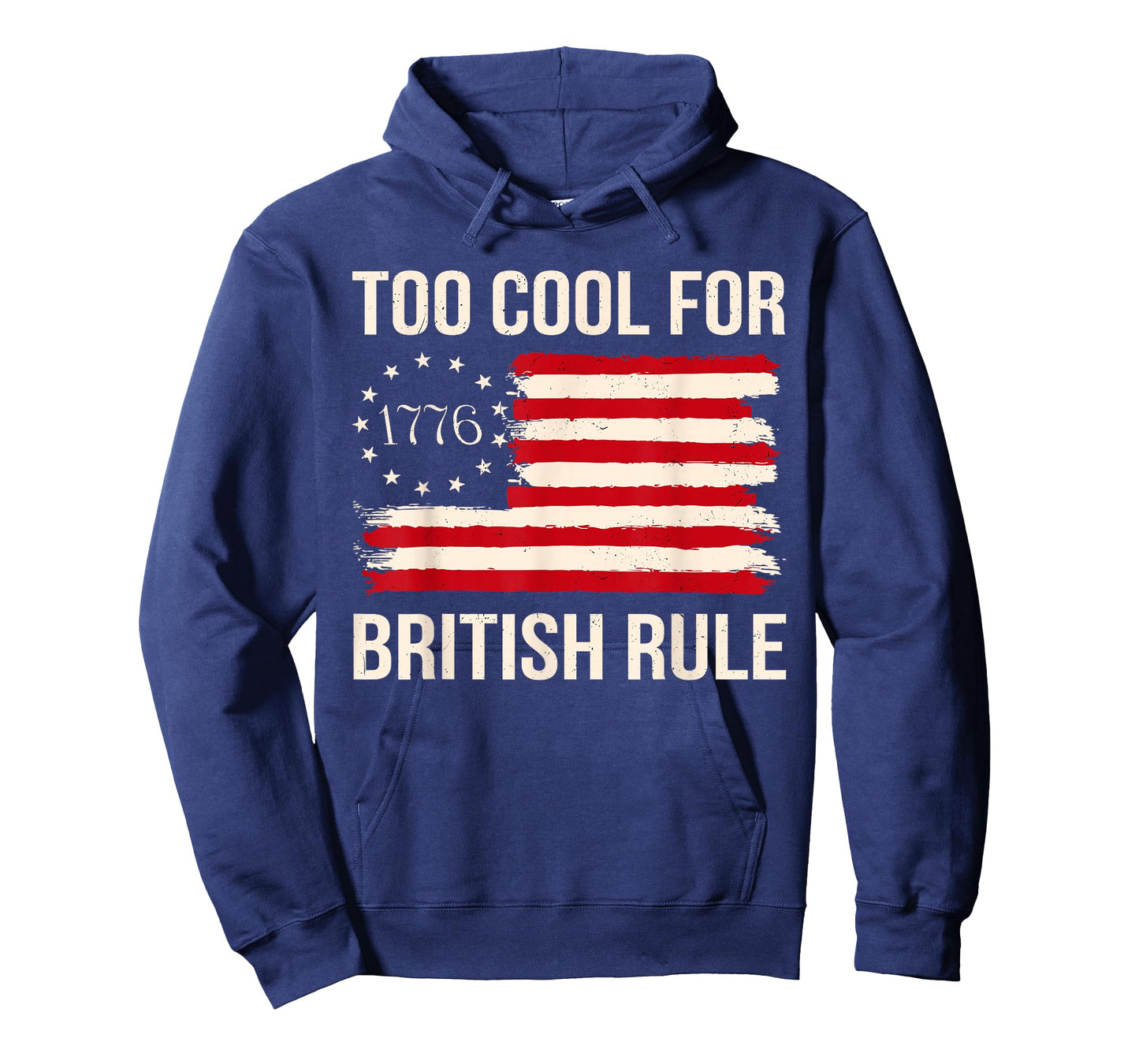 Too Cool For British Rule George-Washington American Flag Women Men T-Shirt