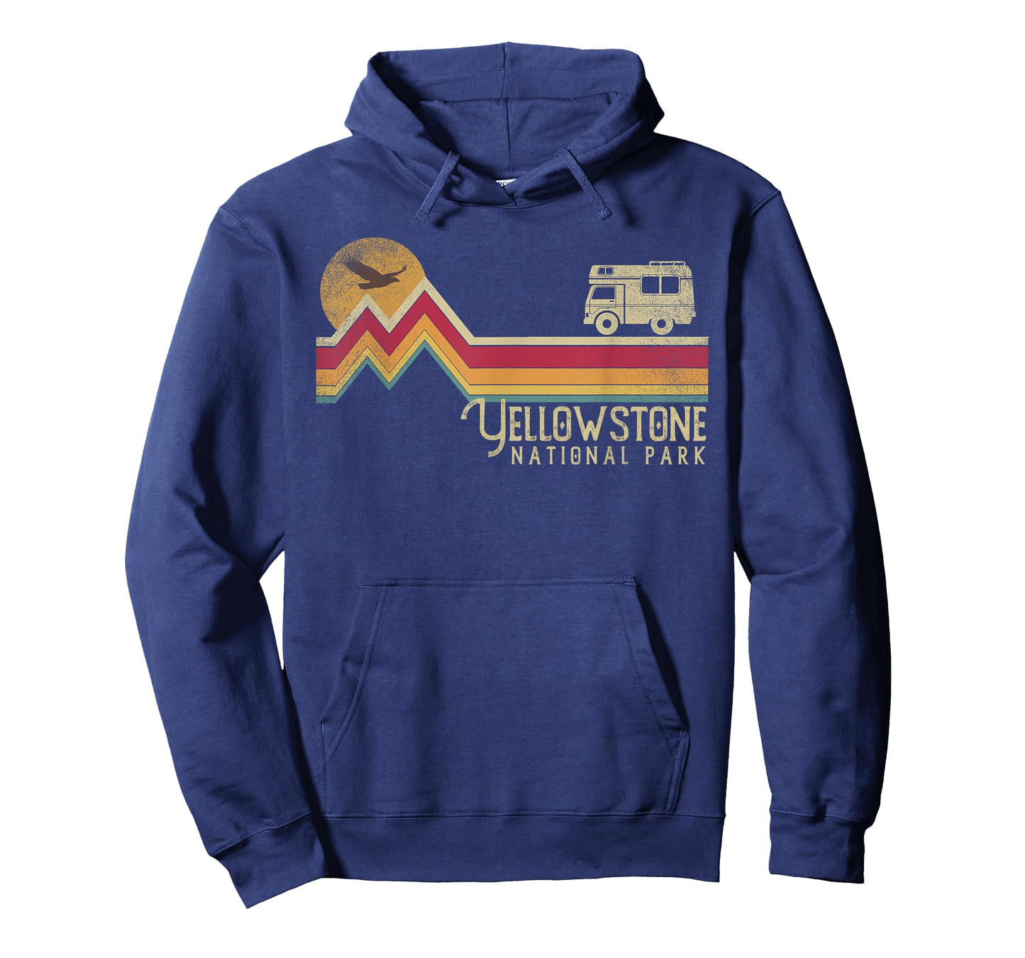 Yellowstone National Park Vintage Style Mountain Camp Retro T-Shirt