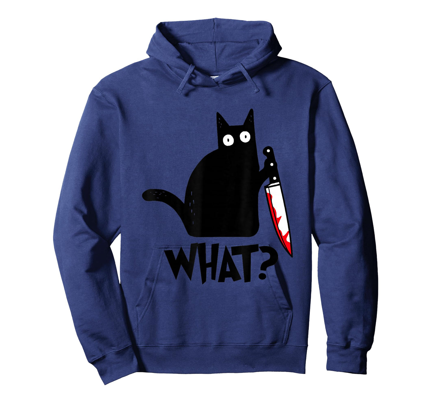 Cat What Funny Black Cat Shirt, Murderous Cat With Knife T-Shirt