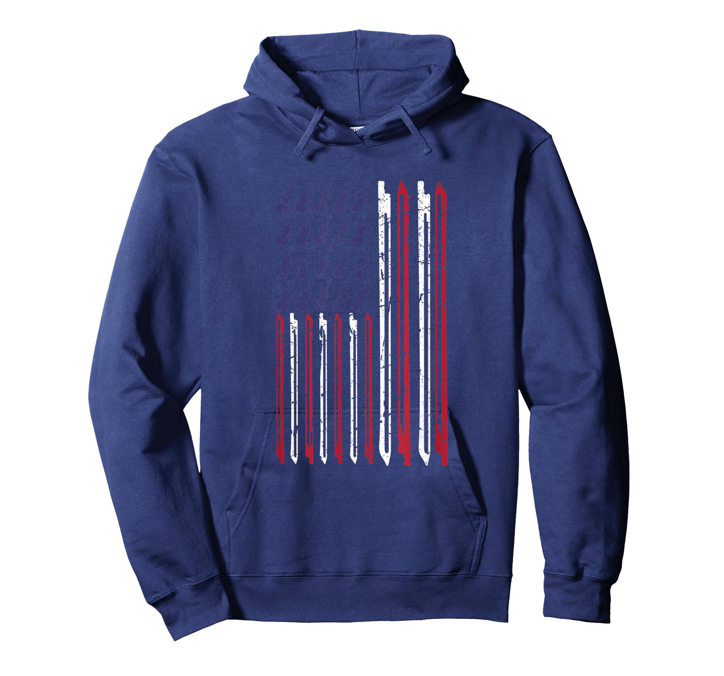 Violin Bow Music Musical Violinist USA American Flag T-Shirt for Women Kids Men