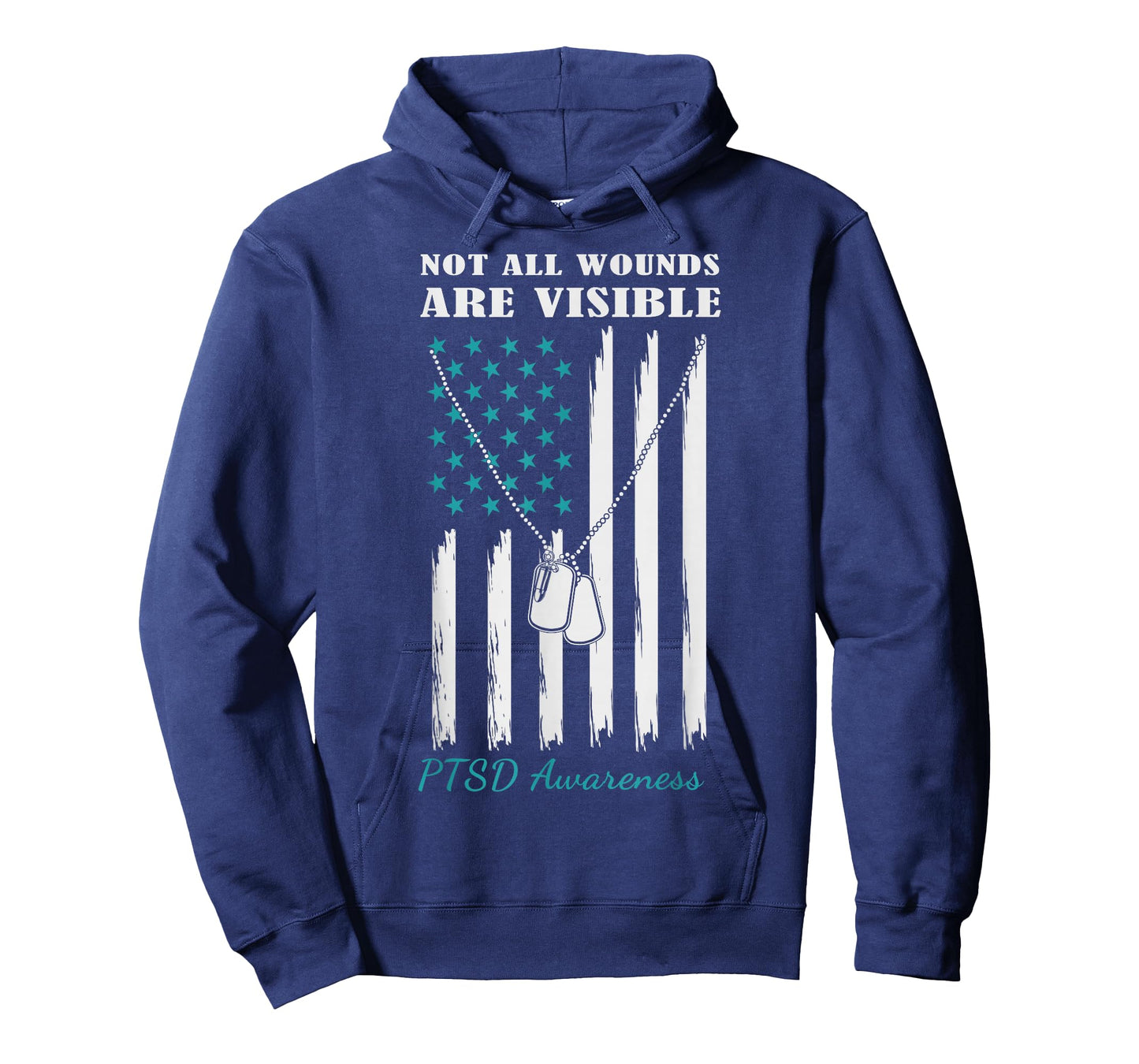 Not All Wounds are Visible USA Flag PTSD Awareness T-Shirt