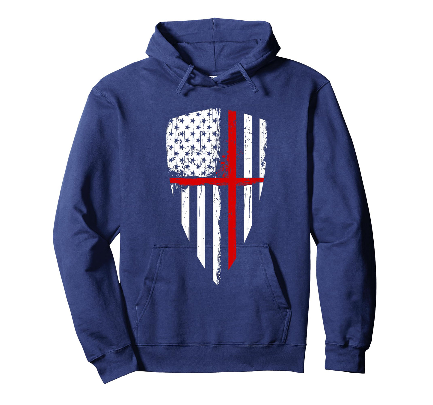 Red Line Crusader American Flag Shield Graphic Shirt Women Kids Men T-Shirt