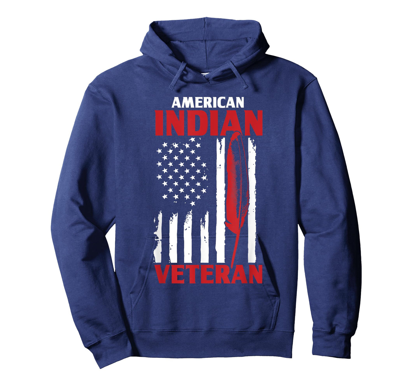 Native American Indian Veteran USA Flag Army Support T-Shirt