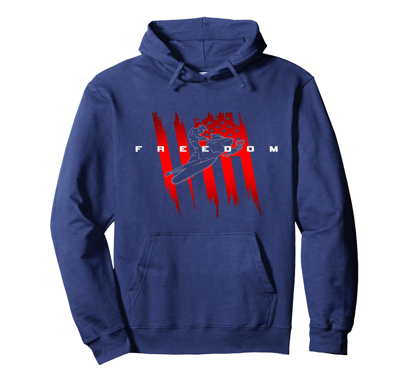 American Flag Snowmobile Apparel - Snowmobile T-Shirt