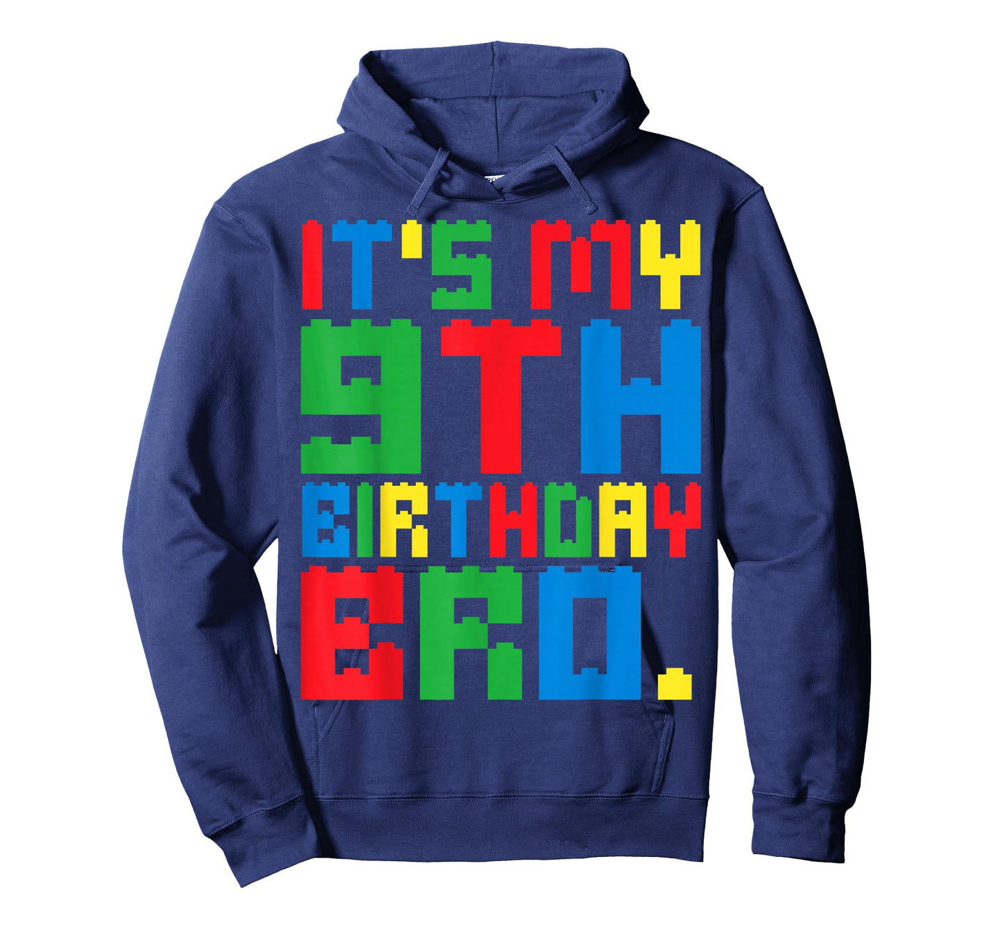 It's My 9th Birthday Bro Block Building 9 Years Old Boys Kid T-Shirt