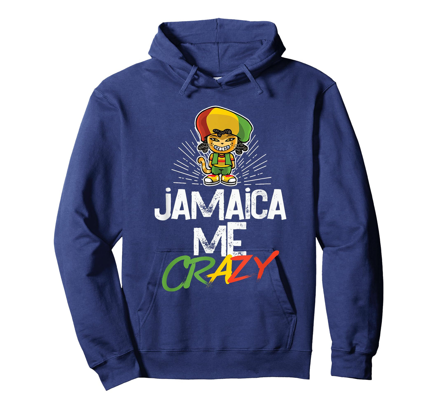Jamaica Me Crazy - Jamaican Reggae - Funny Cat - Flag Hat Men Women Girls Kids T-Shirt