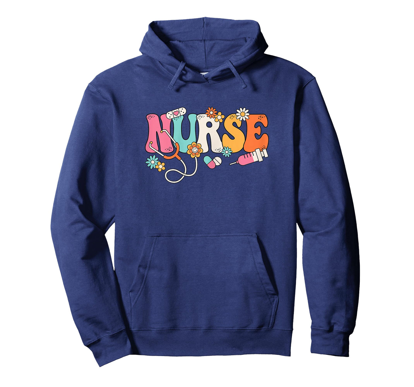 Cute Groovy Nurse Flower Nursing Women T-Shirt