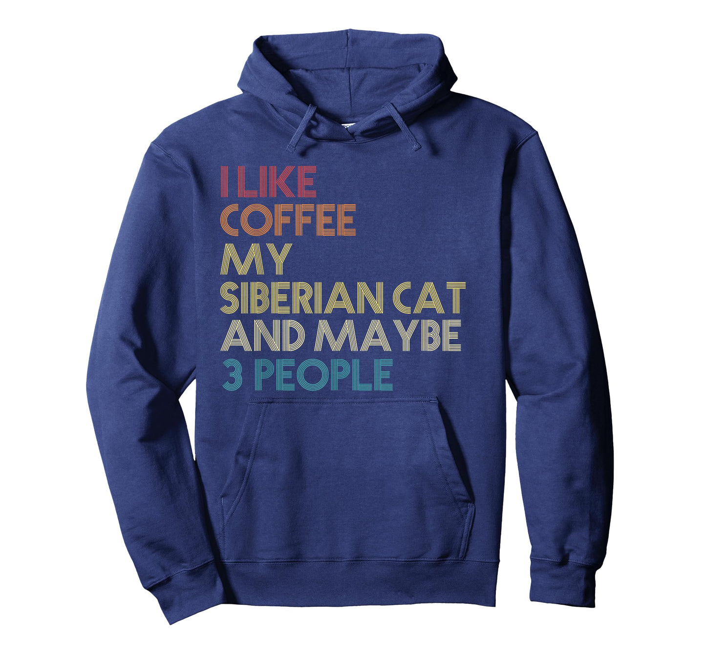 Siberian Cat Owner Gift Coffee Lover Quote Vintage Retro T-Shirt for Men Women