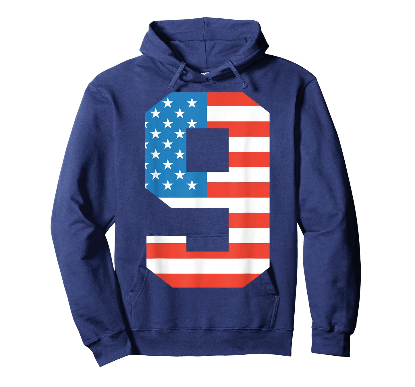 Fun 9th Birthday US American Flag 4th Of July Boy 9 Year Old T-Shirt