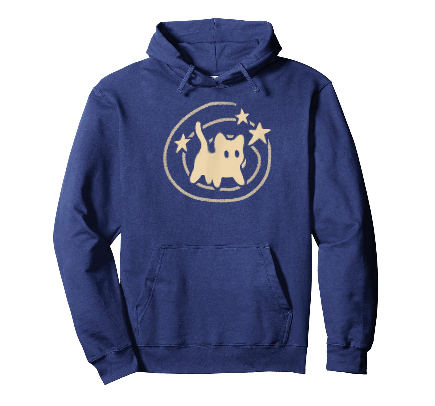 90s Y2K Scary Tomcat Cat is Scared Under Starry Tail T-Shirt