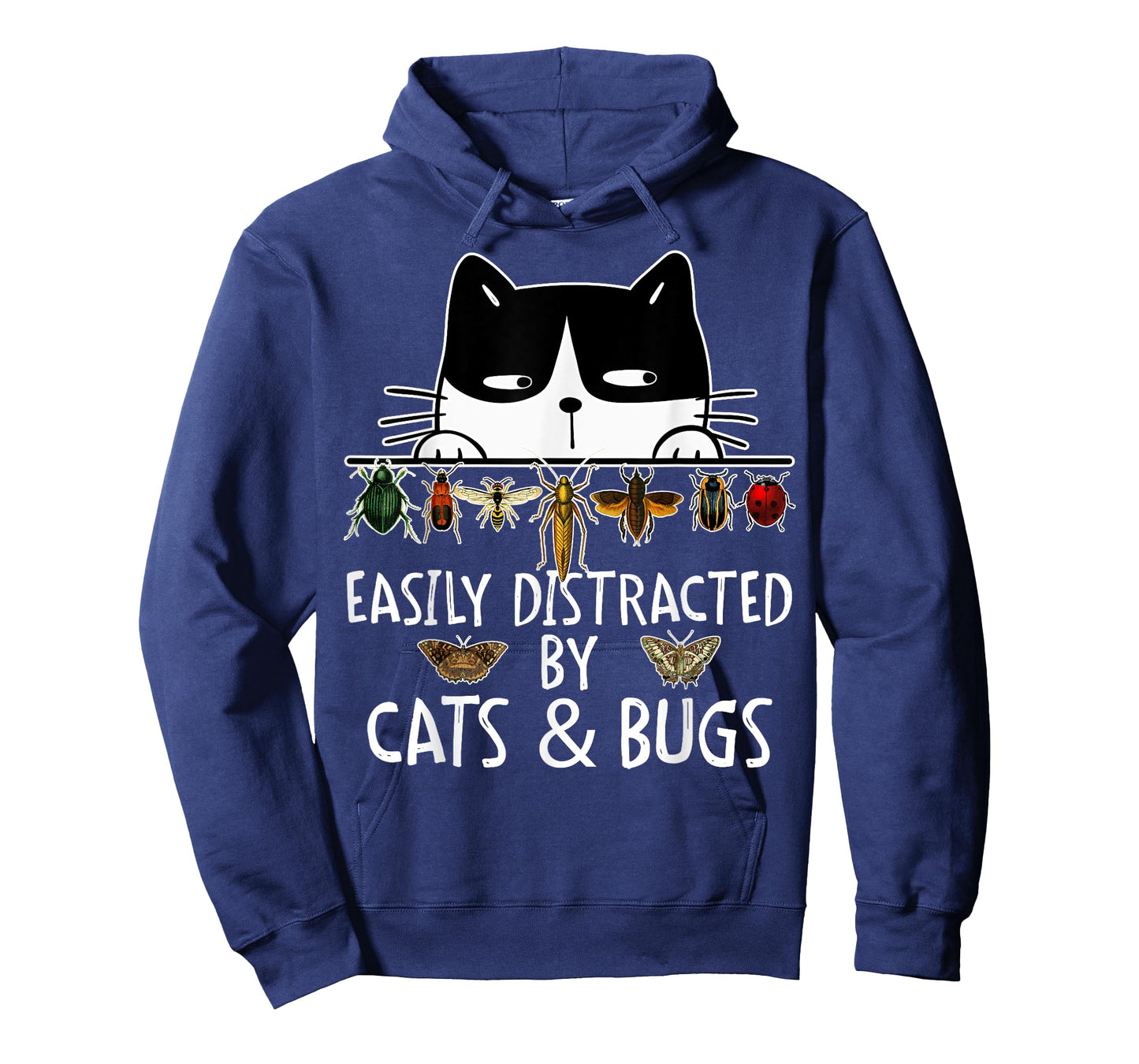 Funny Entomologist Saying Easily Distracted By Cats And Bugs T-Shirt