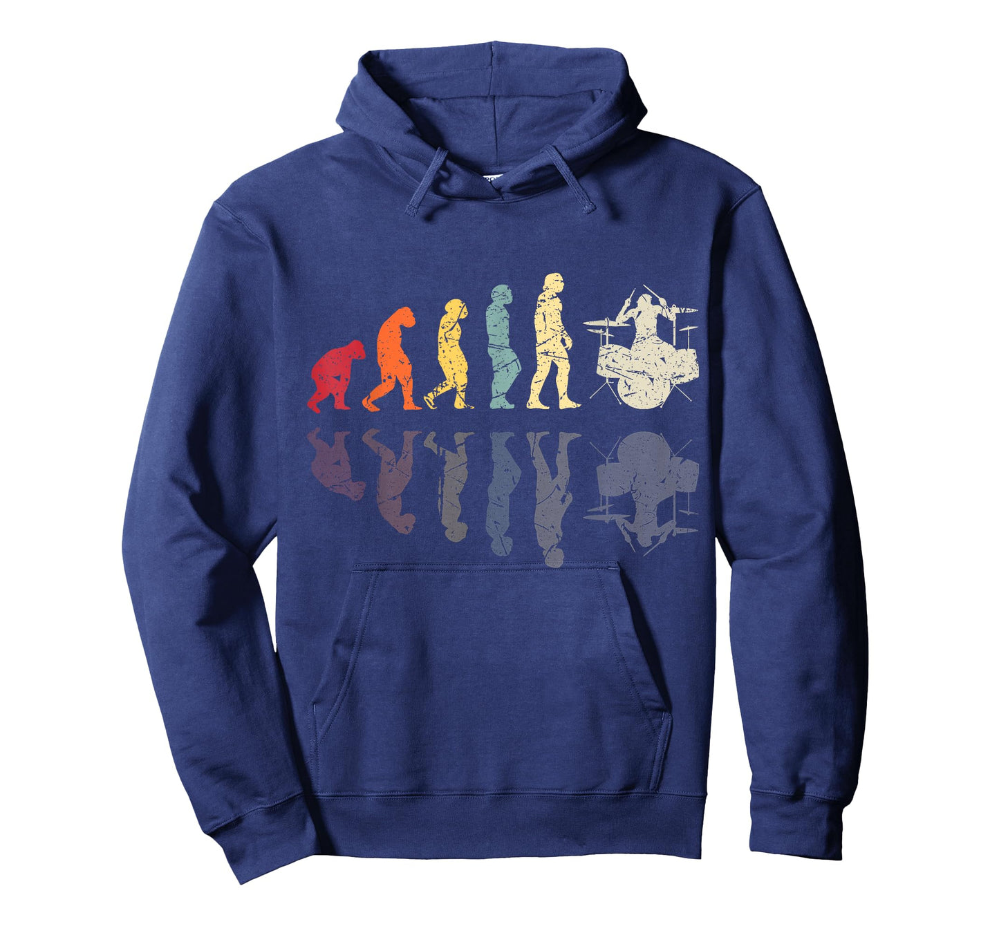 Evolution of man Drums Band Retro Vintage Drummer T-Shirt