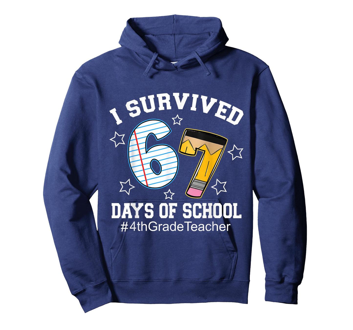 I Survived 67 Days of School 4th Grade Teacher T-Shirt