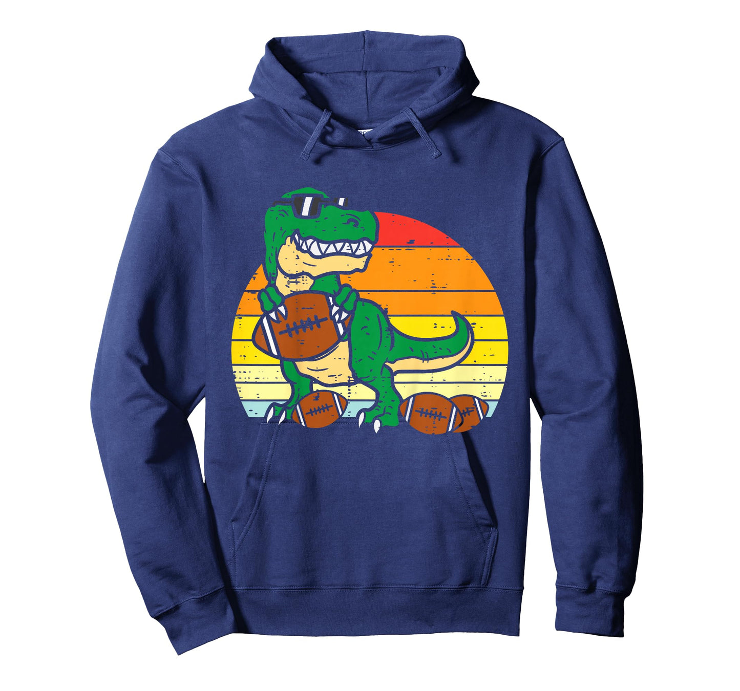 Kids American Football Trex Retro Dinosaur Boys Kids Toddlers T-Shirt