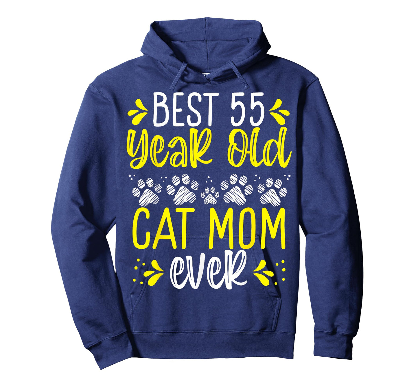 55 Birthday Idea for Women Cat Mother 55 Year Old Cat Mom T-Shirt