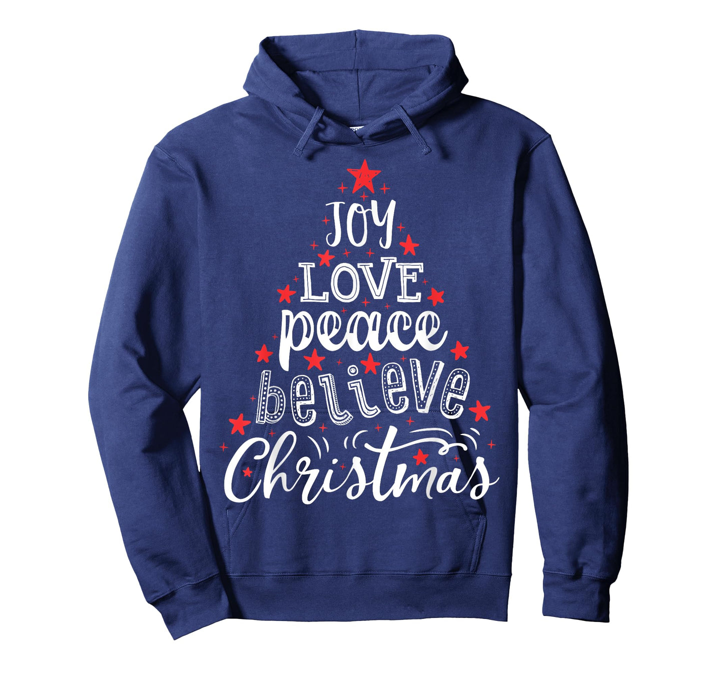 Joy Love Peace Believe Christmas Boys Kids Girls Xmas Tree T-Shirt