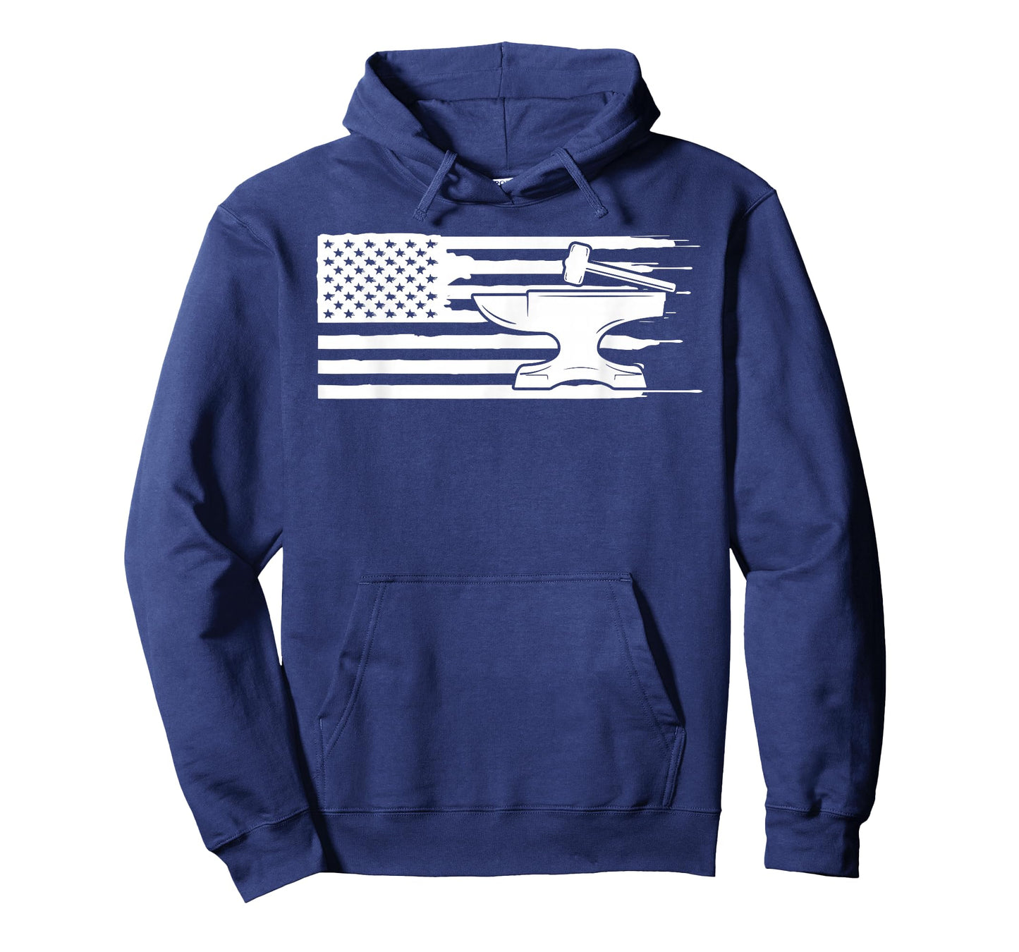 USA Flag Anvil Hoof Blacksmith Workshop T-Shirt